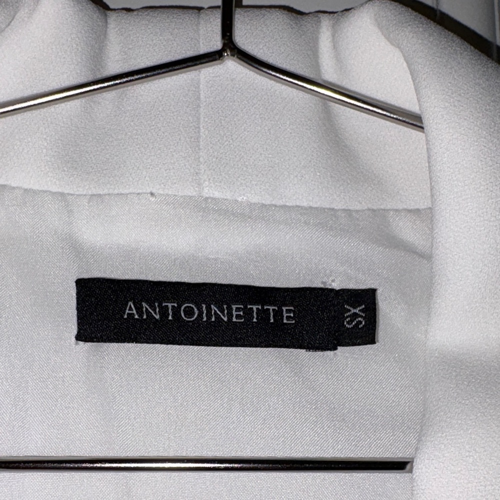 Atoir White Ruffle-Front Single-Button Blazer - image 2